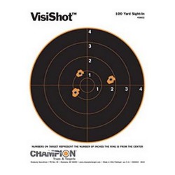 VisiShot 3" Trgt 25Yd SmBr/10/pk CHAMPION-TRAPS-AND-TARGETS