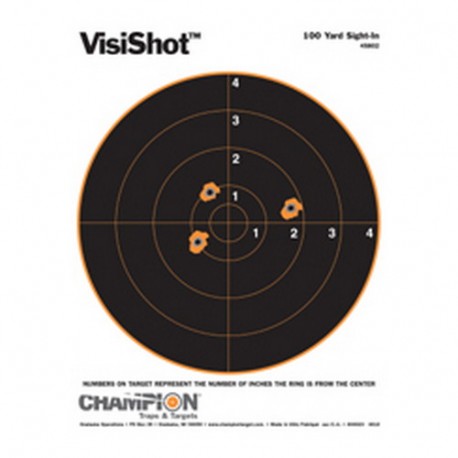 VisiShot 8" Tgt 100Yd SiteIn/10/p CHAMPION-TRAPS-AND-TARGETS