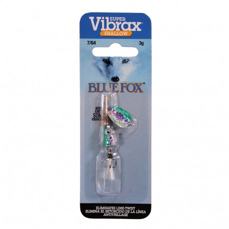 Vibrax Shallow Spinner 7/64 Rainbow Trout BLUE-FOX