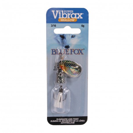 Vibrax Shallow Spinner 3/16  Shiner BLUE-FOX