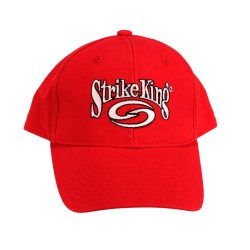 Strike King Strctred Cap,Red w/ Wht Logo STRIKE-KING-LURES