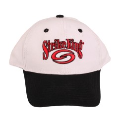 SK Strctred Cap,White&Black with Red Logo STRIKE-KING-LURES