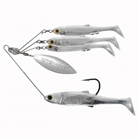 BB MED SRS,MSV,Pearl White/Slvr,4/0,3/8oz LIVETARGET-LURES