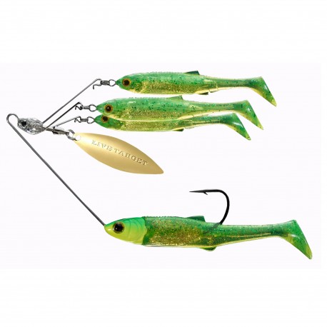 BB MED SRS,MSV,Lime Chrtrse/Gld,4/0,1/2oz LIVETARGET-LURES