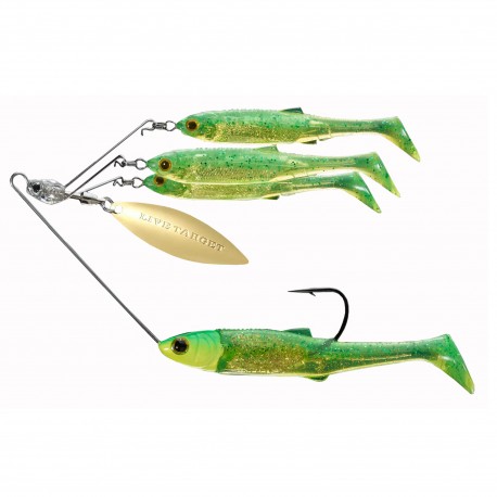 BB SM SRS,MSV,Lime Chrtrse/Gold,3/0,1/4oz LIVETARGET-LURES