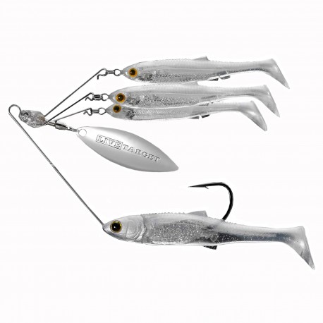 BB Lrg SRS,MSV,Prl White/Slvr,5/0,1/2oz LIVETARGET-LURES