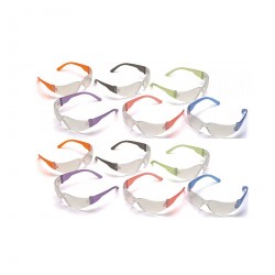 Intruder Clear Lens-Multi color frame 12 PYRAMEX-SAFETY-PRODUCTS