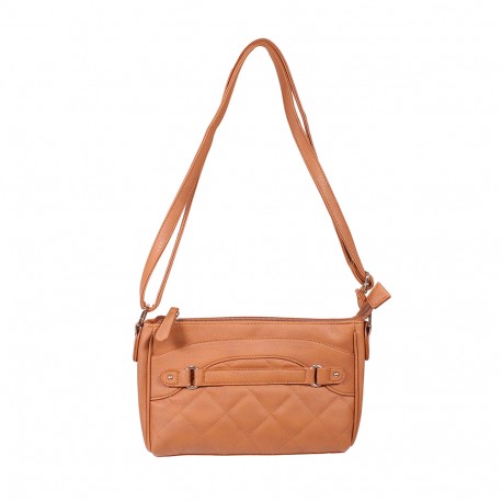 Quilted Cross body Bag- Brown NCSTAR