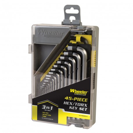SAE/Metric/Hex/Torx Key Set, 45 pc WHEELER