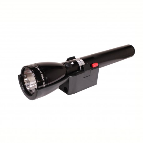 Mag Charger LED w/Charger base, BLK,BLACK MAGLITE