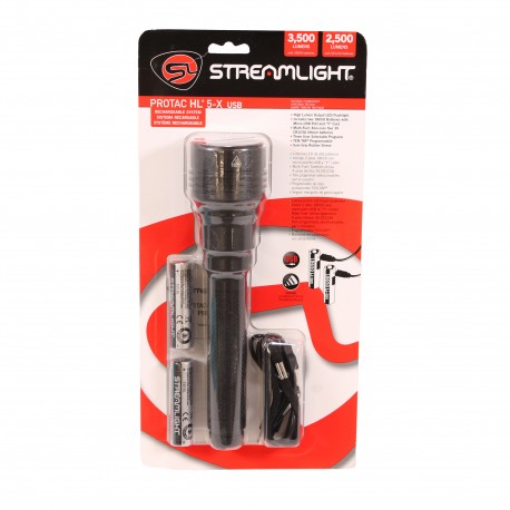 ProTac HL 5-X USB-18650 USB Batt.,Clam STREAMLIGHT