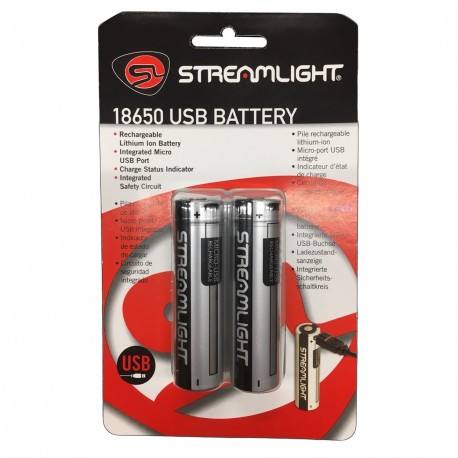 18650 USB Battery - 2pk STREAMLIGHT