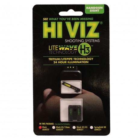 LiteWave H3:Glock: 9mm, 40 S&W, .357 Sig HIVIZ-SIGHT-SYSTEMS