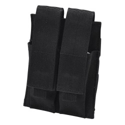 Double Pistol Mag Pouch - Black 4"x5"x1" US-PEACEKEEPER