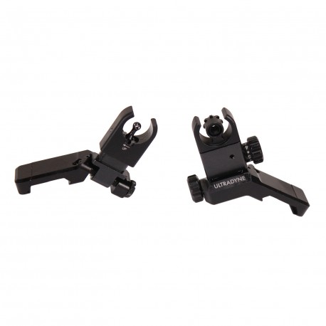 C4 Offset Folding F&R Sight UDBlack Combo ULTRADYNE