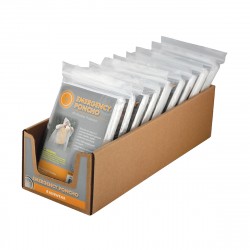 Emergency Poncho, PDQ 18-ct, Clear ULTIMATE-SURVIVAL-TECHNOLOGIES