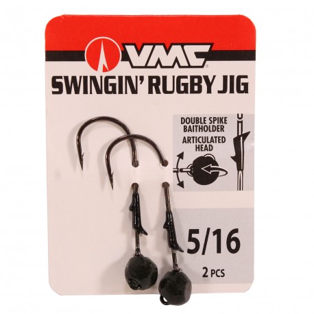 Swingin' Rugby FL Jig 5/16  Green Pumpkin VMC