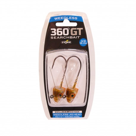 360GT SB Weedless Jig 5.5"-3/8oz  Smelt STORM