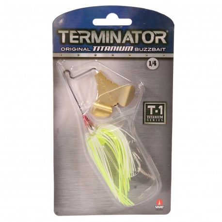 T1 Buzzbait 1/4  Chartreuse White Shad TERMINATOR