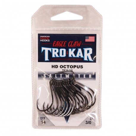 Trokar Heavy Wire Octopus Down Point 3/0 EAGLE-CLAW