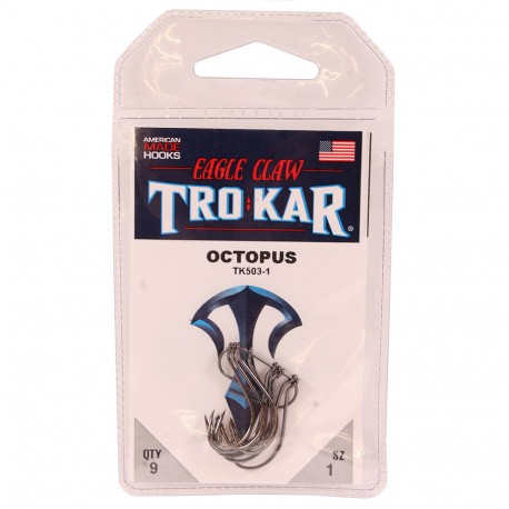 Trokar Long Shank Octopus Down Point 1 EAGLE-CLAW