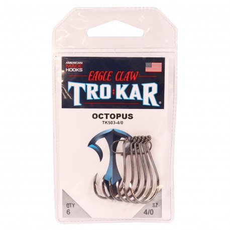 Trokar Long Shank Octopus Down Point 4/0 EAGLE-CLAW