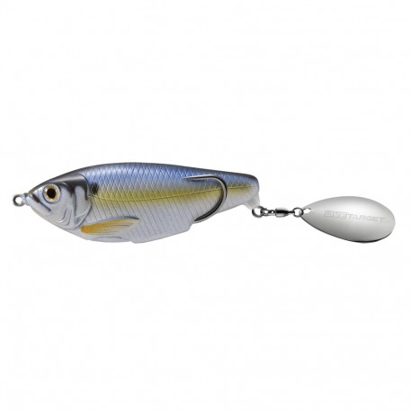Shd,3 1/2",5/8oz,HB CB,Prl Blu Shd,3/0 LIVETARGET-LURES