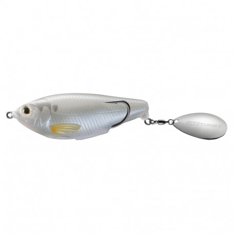 Shd,3 1/2",5/8oz,HB CB,SC,TW,Prl Ghst,3/0 LIVETARGET-LURES