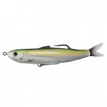 Shnr,4 1/2",1/2oz,HB WB,Mtlc Lemon Lime,6 LIVETARGET-LURES