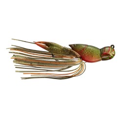 CrwFsh,1 3/4",5/8oz,HB Jig,FS,Olve/Orng,3 LIVETARGET-LURES