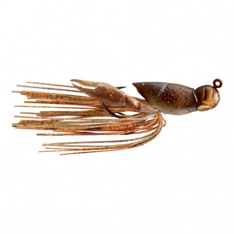 CrwFsh,1 3/4",5/8oz,HB Jig,FS,Nat./Brwn,3 LIVETARGET-LURES