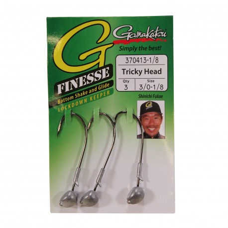 Trickyhead G-Fnsse NS Blk,Lse Pk 3/0-1/8 GAMAKATSU
