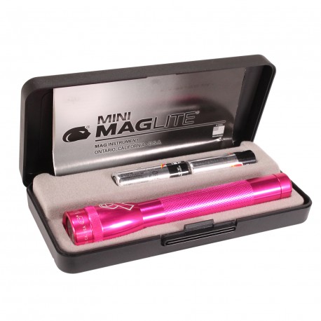 MINI MAGLITE AA Pres Box ,NBCF PINK MAGLITE