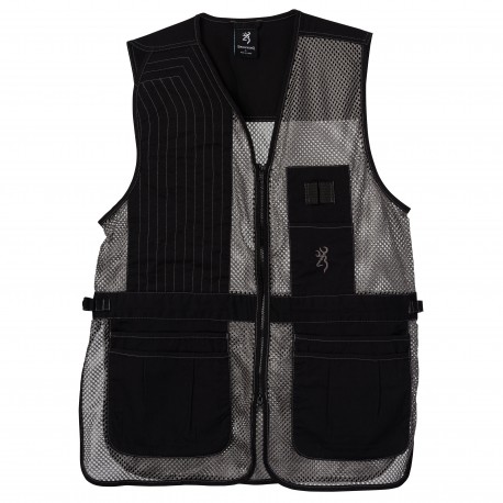 VEST,TRAPPER CREEK BLK/GREY ,L BROWNING
