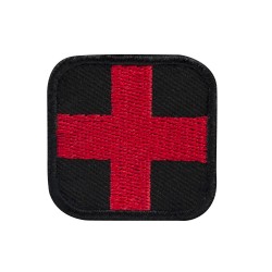First Aid Patch 1.5"X1.5"/Red w/Blk Bkgrn NCSTAR