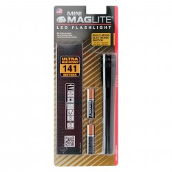 LED Mini Maglite 2-Cell AA Holster Pk Blk MAGLITE